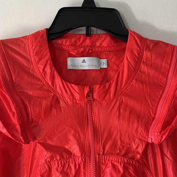 Stella McCartney By Adidas Orange Red Jacket Sz M Oversized Zip Jacket - Picture 4 of 16